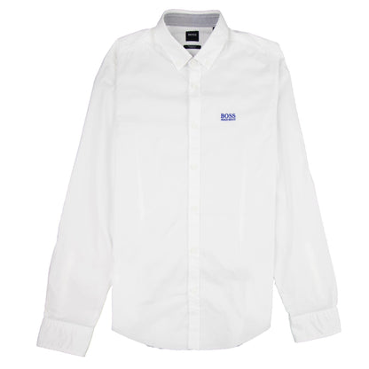 Hugo Boss Biado Regular Fit Long Sleeve Shirt White