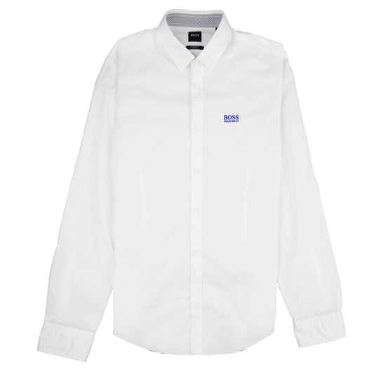 Hugo Boss Biado Regular Fit Long Sleeve Shirt White