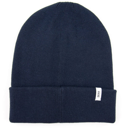 Hugo Boss Kids Square Logo Beanie Hat Navy