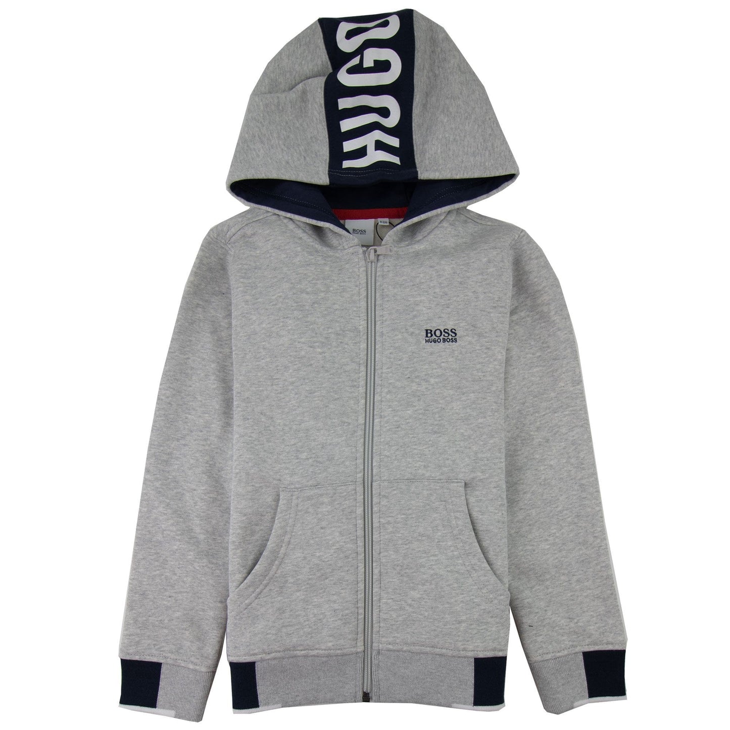 Hugo Boss Kids Zip Up Hoodie Grey