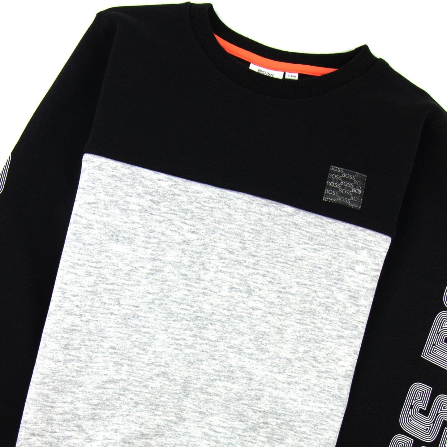Hugo Boss Kids Logo Sleeve Sweatshirt Grey