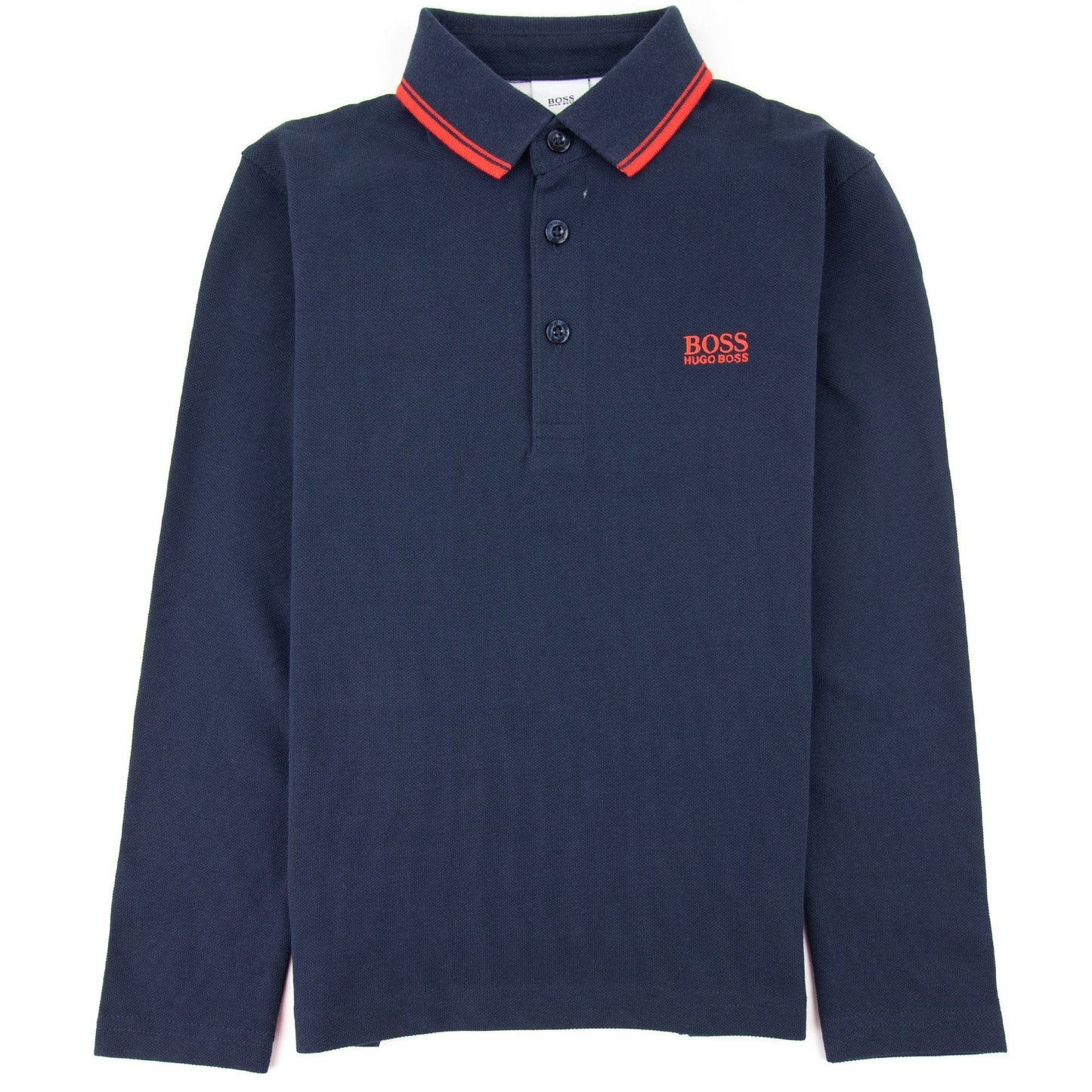 Hugo Boss Kids Long Sleeve Polo Blue