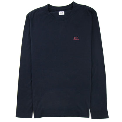 CP Company J Diamond Logo Long Sleeve T-shirt Navy 888