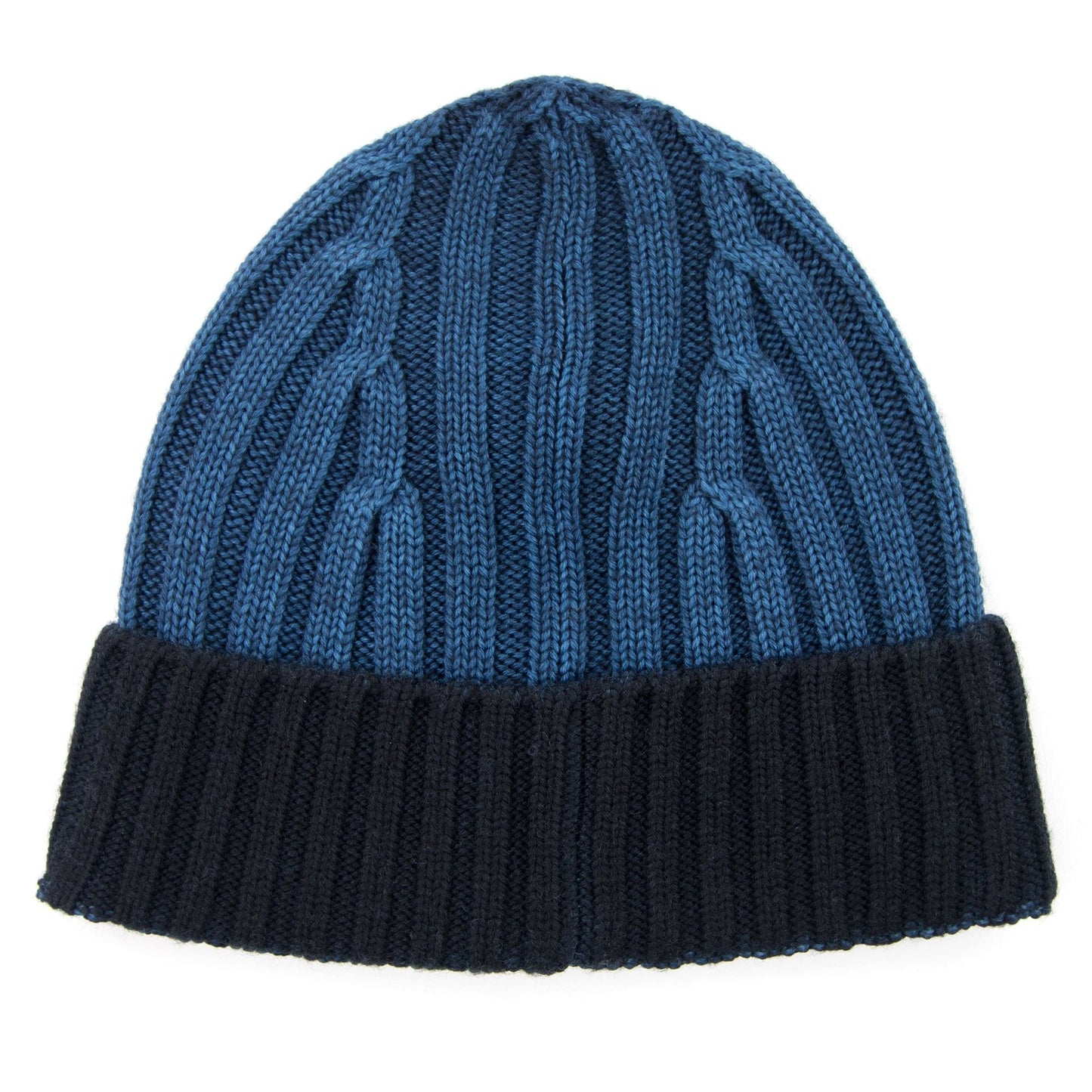 Stone Island Junior Ribbed Knit Beanie Blue V0023
