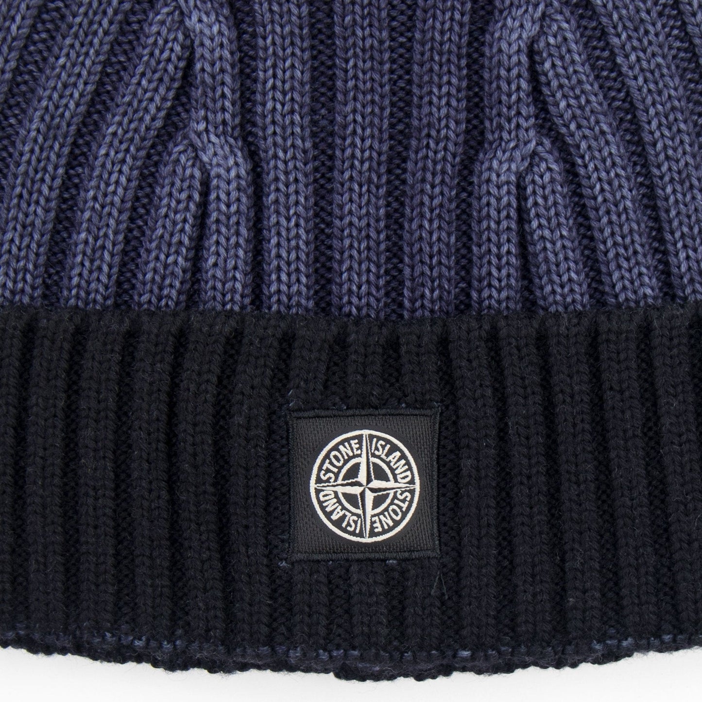 Stone Island Junior Ribbed Knit Beanie Navy V0026