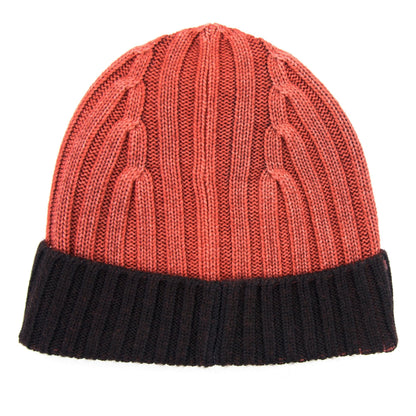 Stone Island Junior Ribbed Knit Beanie Orange V0032