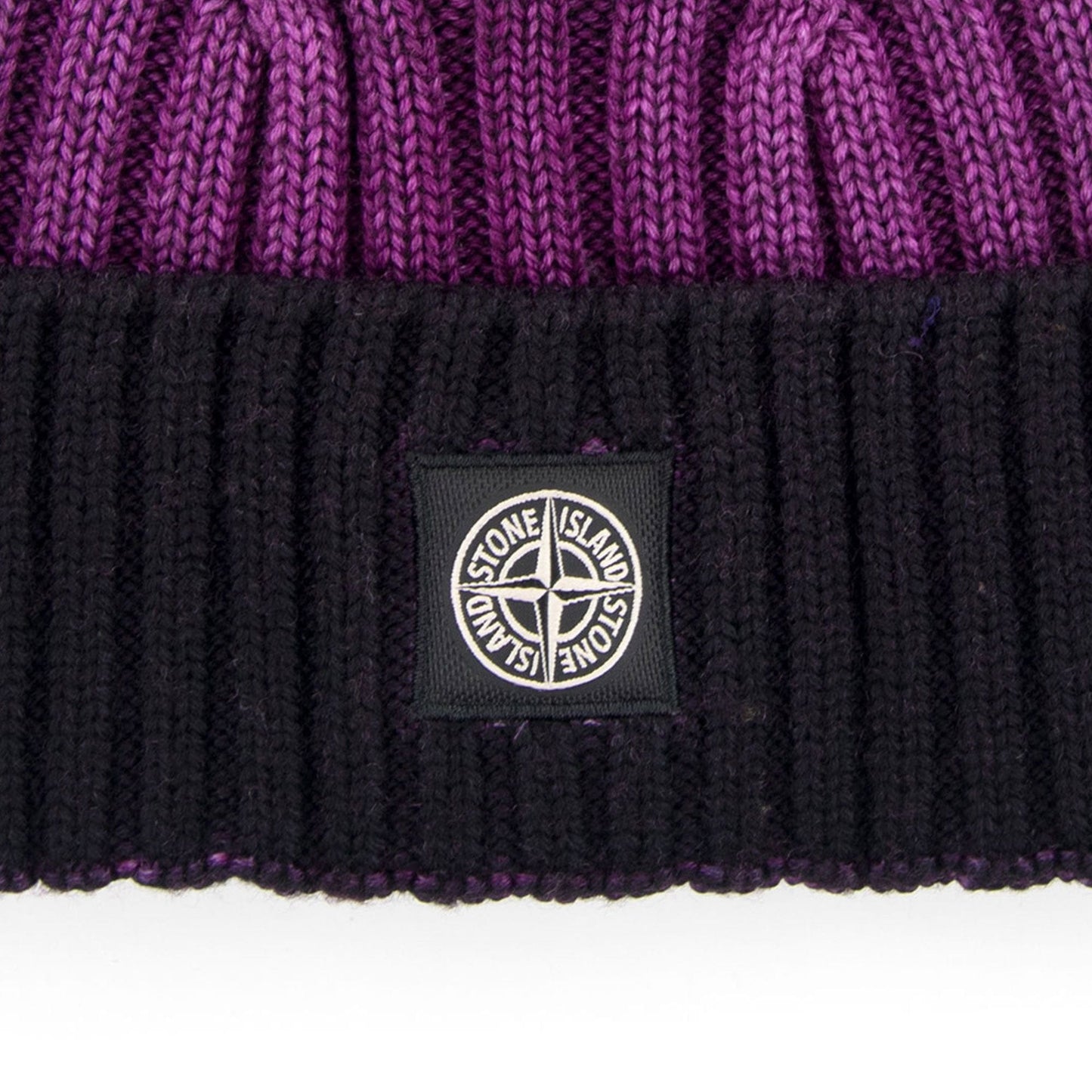 Stone Island Junior Ribbed Knit Beanie Purple V0045