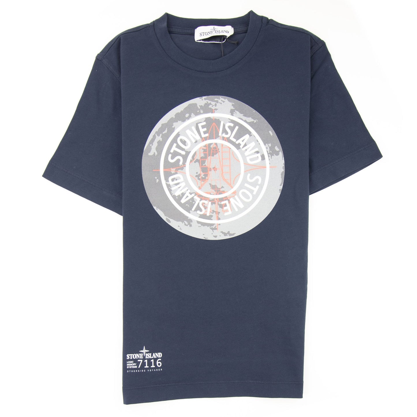 Stone Island Junior 21052 Globe World T-shirt Navy V0020