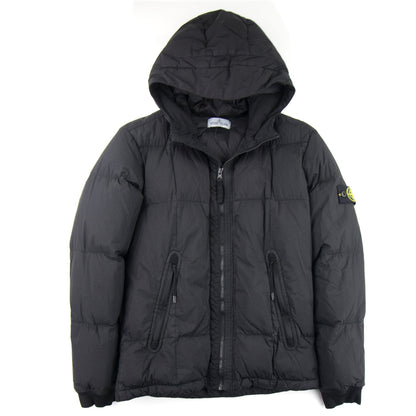 Stone Island Junior 40133 Garment Dyed Crinkle Reps Ny Down Jacket Black V0029