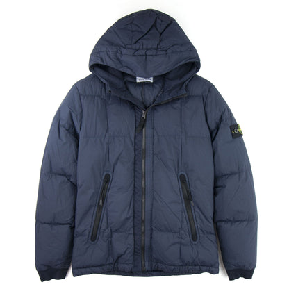 Stone Island Junior 40133 Garment Dyed Crinkle Reps Ny Down Jacket Navy Blue V0020