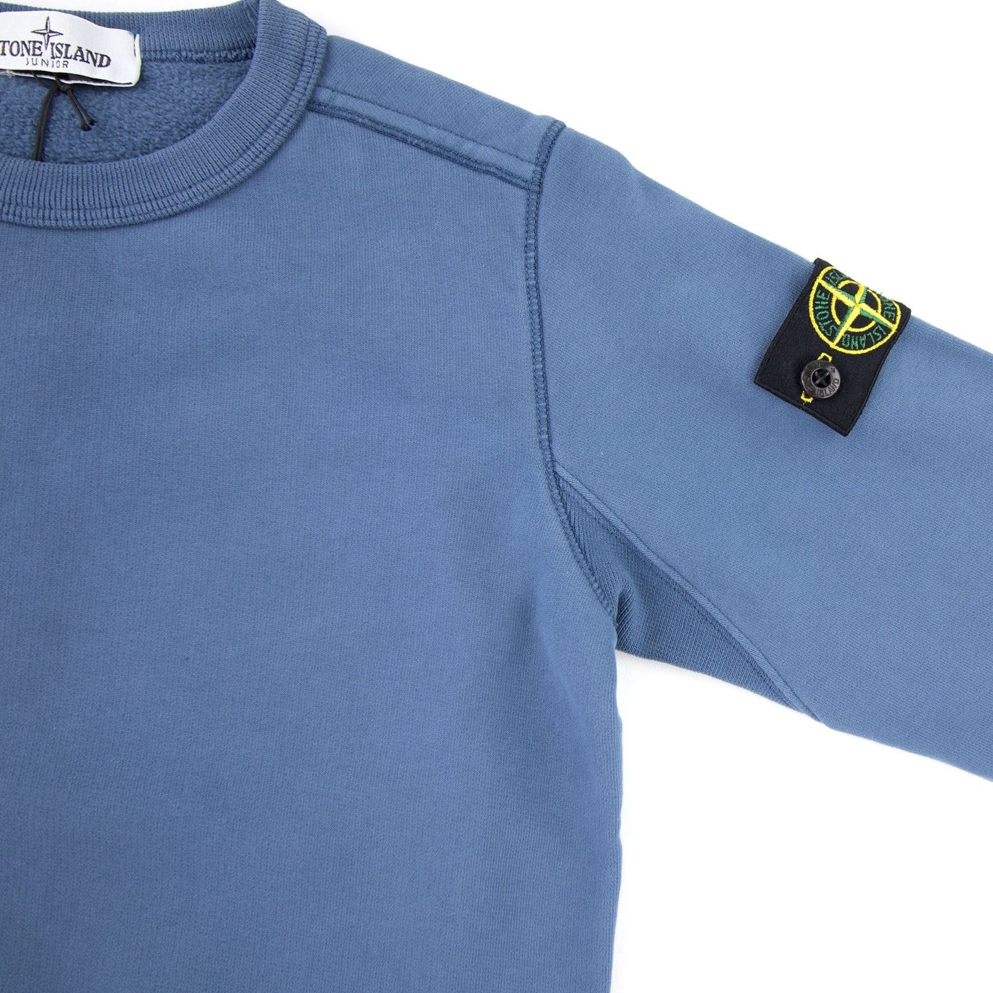 Stone Island Junior 60940 Crewneck Core Sweatshirt Avio Blue V0024