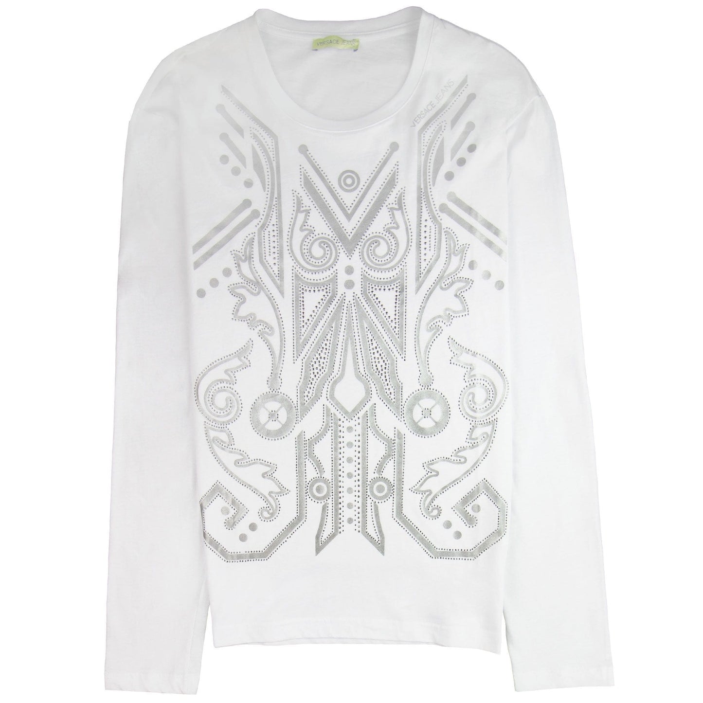 Versace Jeans Print Foil Jersey T Shirt White