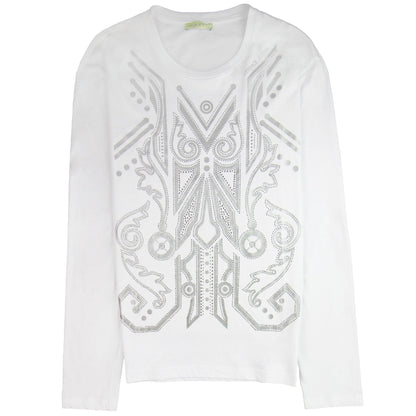 Versace Jeans Print Foil Jersey T Shirt White