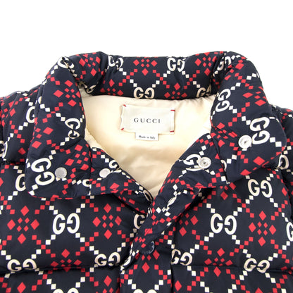 Gucci Junior GG Logo Puffer Coat Navy