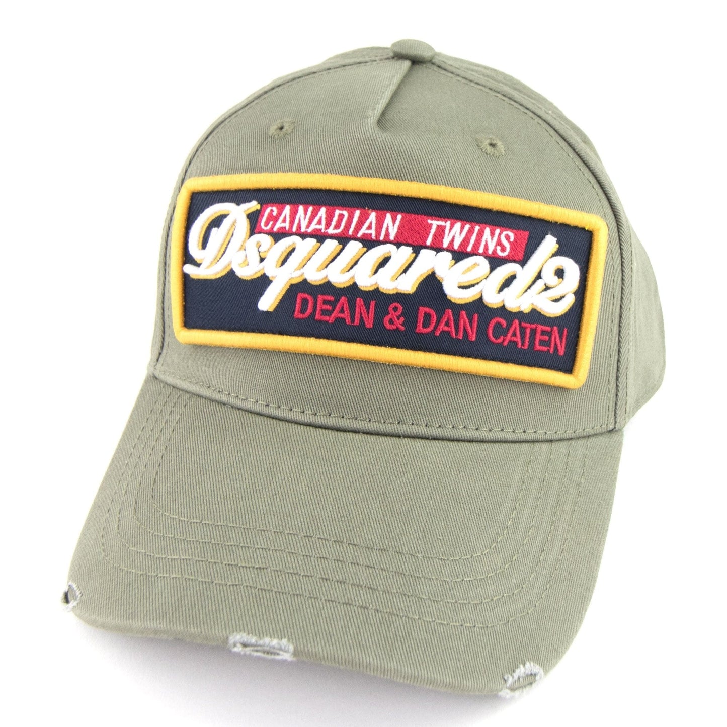 Dsquared2 Long Logo Patch Embroidered Baseball Cap Military Green