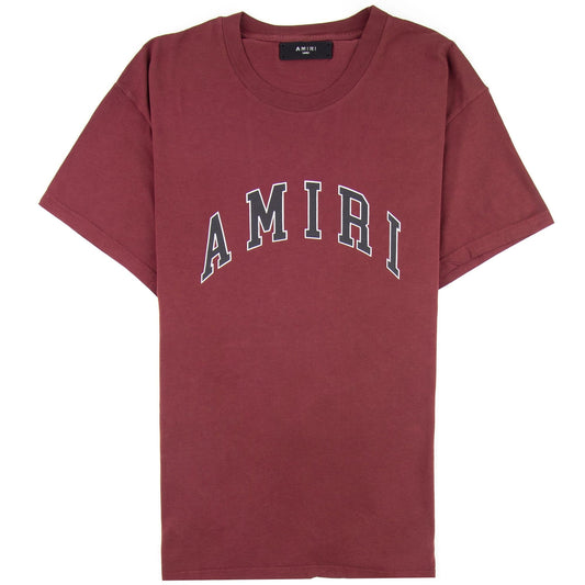 Amiri College Tee Burgundy
