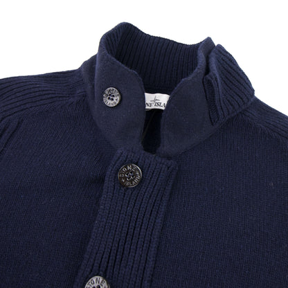 Stone Island 564A3 Button Down Knitted Cardigan Navy V0020