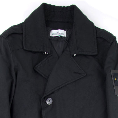 Stone Island 45249 David-TC Primaloft Insulation Short Trench Coat Black V0029