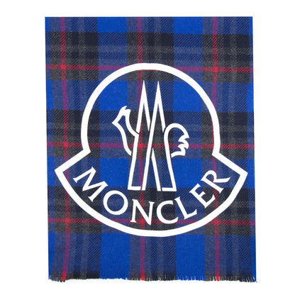 Moncler Sciarpa Plaid Scarf Blue