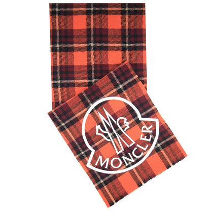 Moncler Sciarpa Plaid Scarf Orange