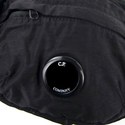 Cp Company Garment Dyed Nylon Sateen Lens Waist Bag Black 999
