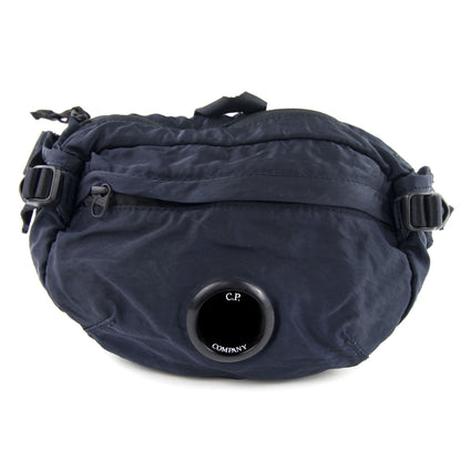 CP Company Garment Dyed Nylon Sateen Lens Waist Bag Navy 888
