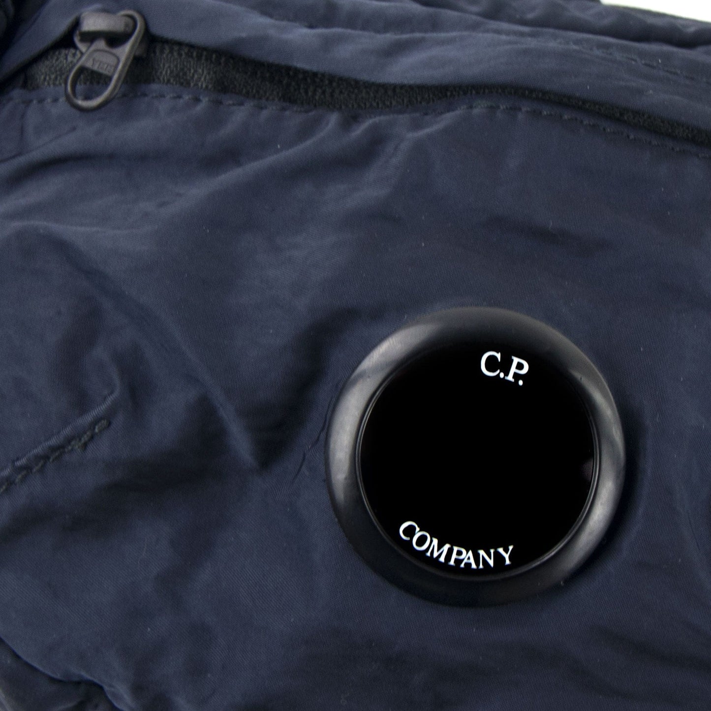 CP Company Garment Dyed Nylon Sateen Lens Waist Bag Navy 888