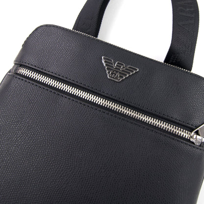 Emporio Armani Metal Eagle Logo Small Messenger Bag Black