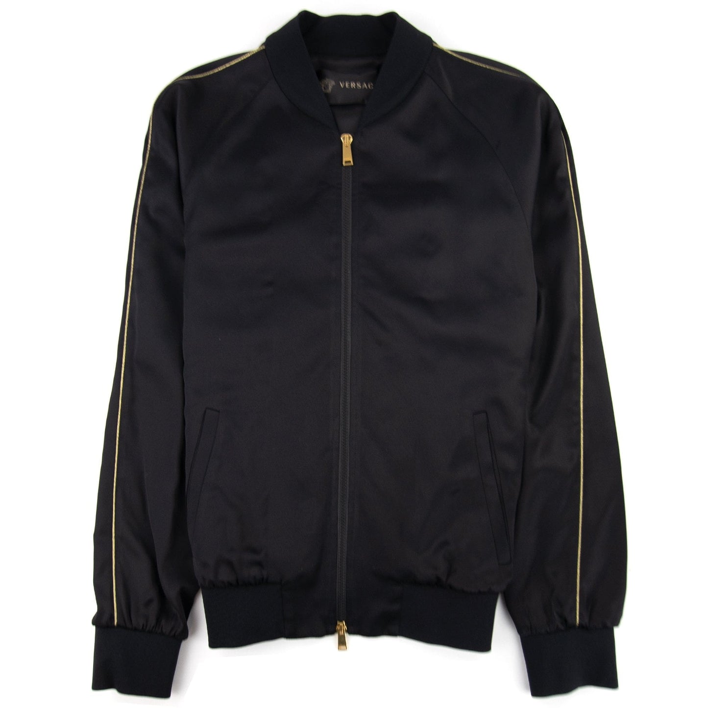 Versace Medusa-Embellished Bomber Jacket Black