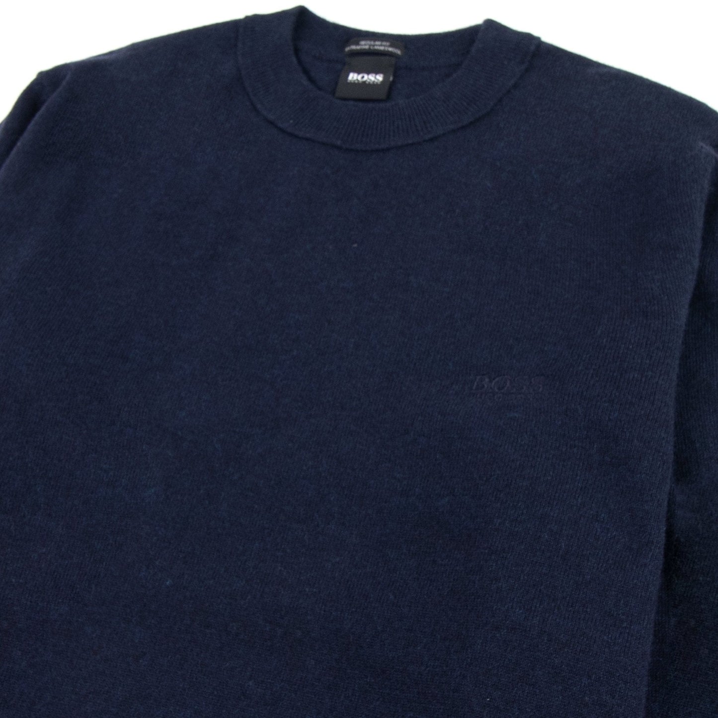 Hugo Boss Bacio Lambswool Sweatshirt Navy