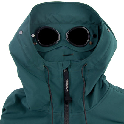 Cp Company Soft Shell Goggle Jacket Green 676