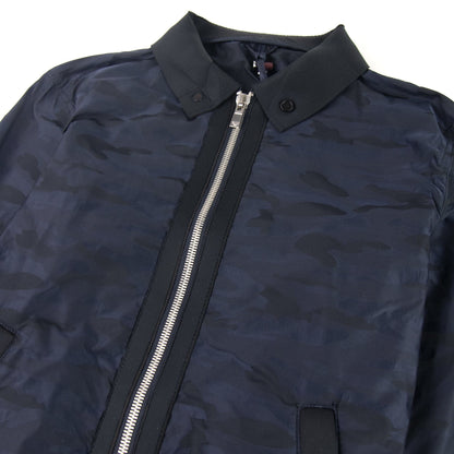 Emporio Armani Camouflage Pattern Jacket Blue