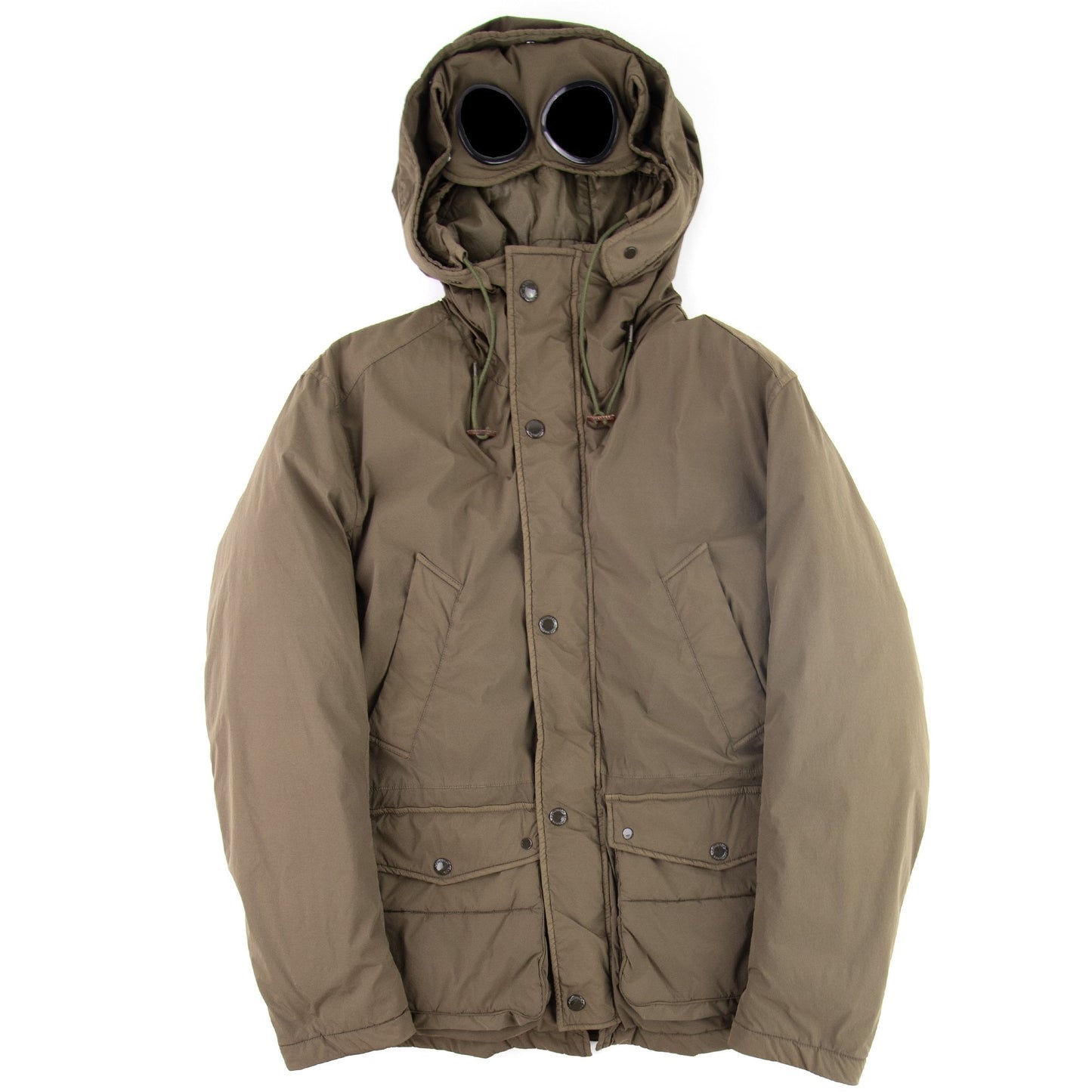 CP Company Padded Parka With Goggle Hood Khaki