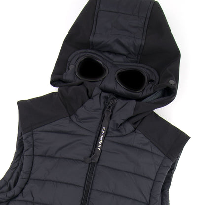 C.P. Company Undersixteen Down Shell Goggle Gilet Black 999