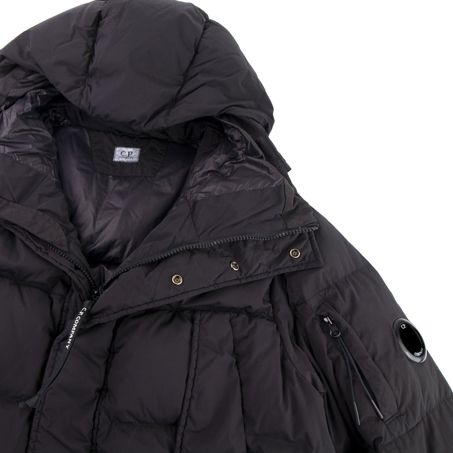 C.P. Company Nycra Full Length Puffer Jacket Black 999