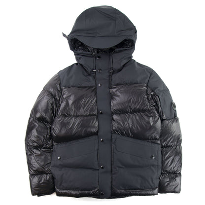 C.P. Company D.D. Shell Mixed Panel Puffer Jacket Black 999