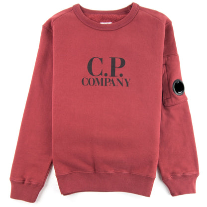 Cp Company Undersixteen Logo Lens Basic Fleece Sweatshirt Scooter 576