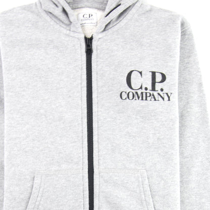 Cp Company Undersixteen Basic Fleece Goggle Hooded Sweatshirt Grey M93