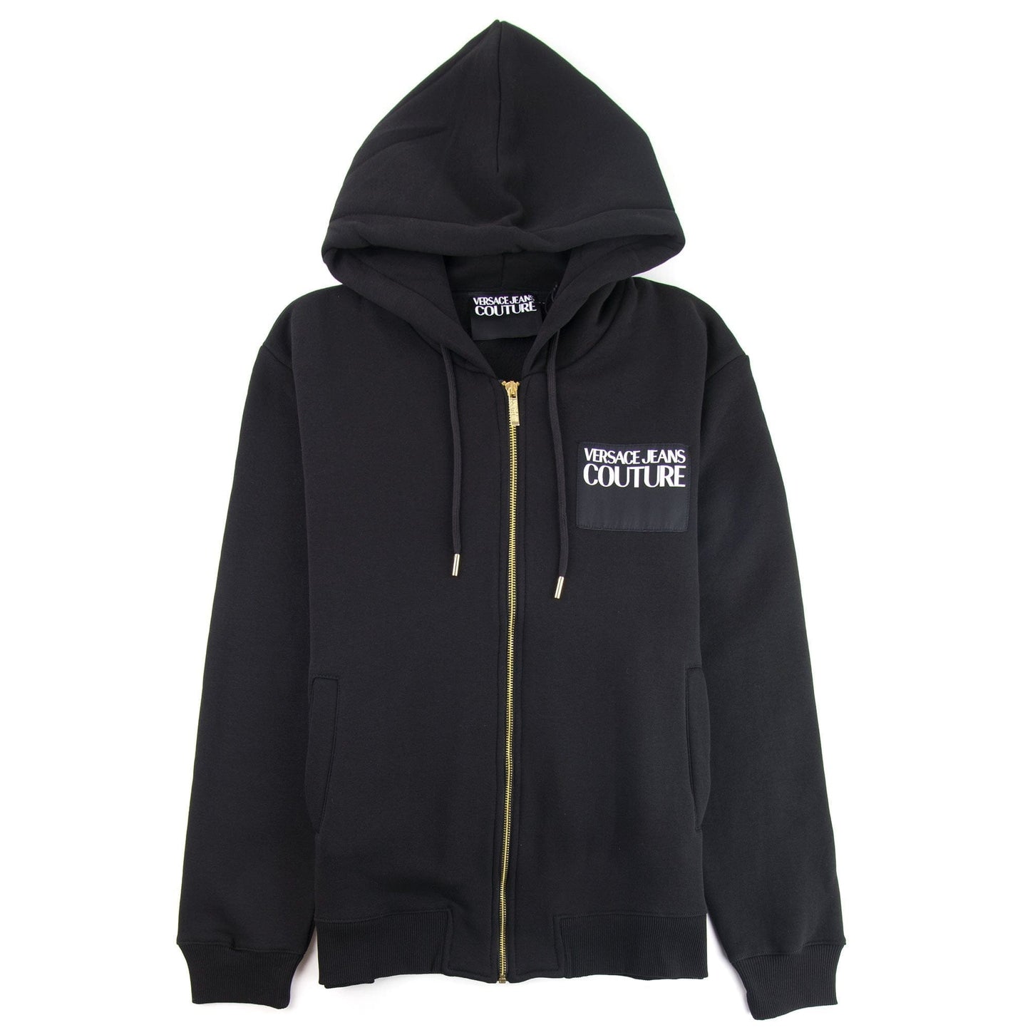 Versace Jeans Couture Logo Zip Up Hoodie Black