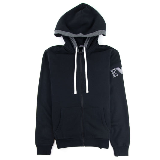 Emporio Armani Zipped Hooded Sweatshirt Black