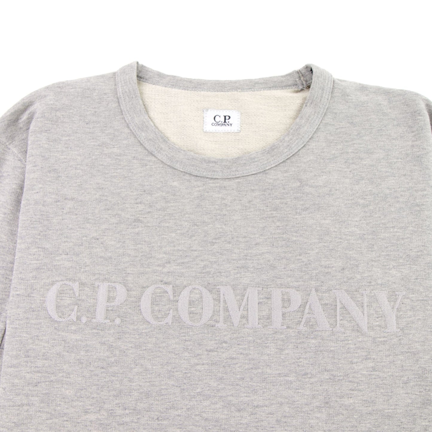 CP Company Light Fleece Chest Embroidered Sweatshirt Grey M93