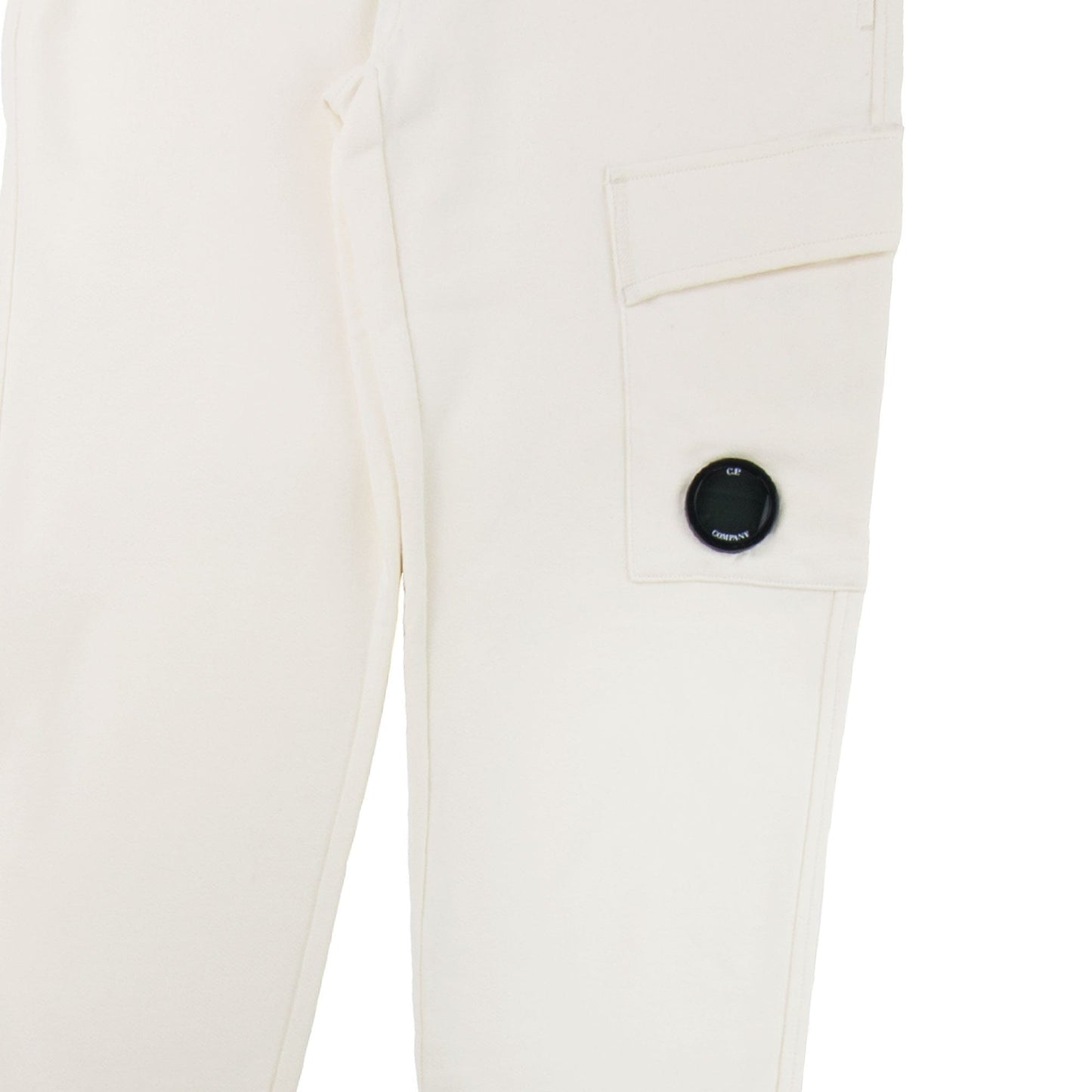 CP Company Diagonal Raised Fleece Lens Sweat Pant Off White 103