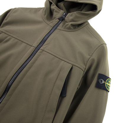 Stone Island Junior Q0130 Soft Shell Jacket Khaki V0054