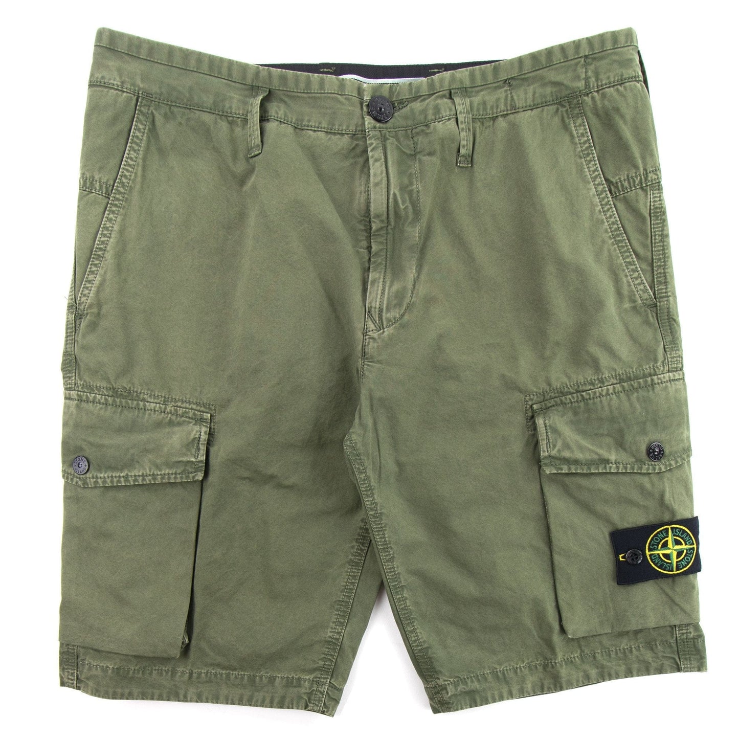 Stone Island L07WA 'OLD' Dye Treatment Bermuda Shorts Military V0158