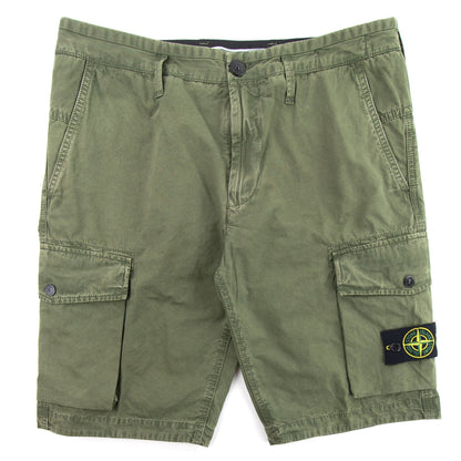 Stone Island L07WA 'OLD' Dye Treatment Bermuda Shorts Military V0158