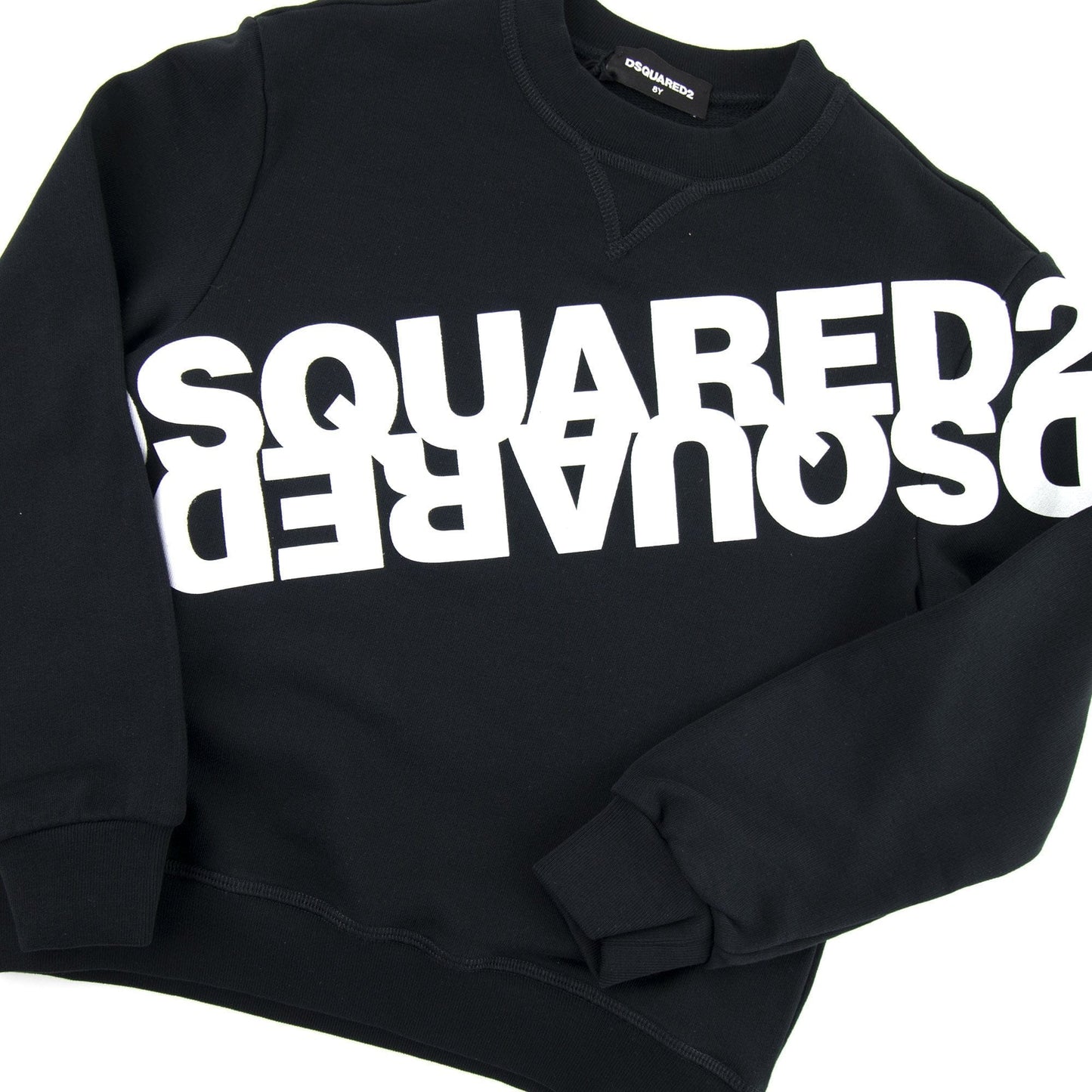Dsquared2 Kids Mirrored Logo Crewneck Sweatshirt Black