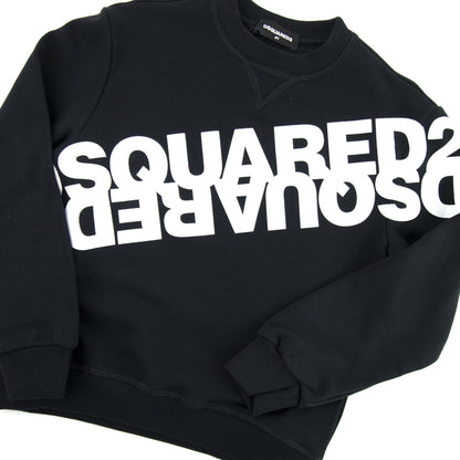 Dsquared2 Kids Mirrored Logo Crewneck Sweatshirt Black