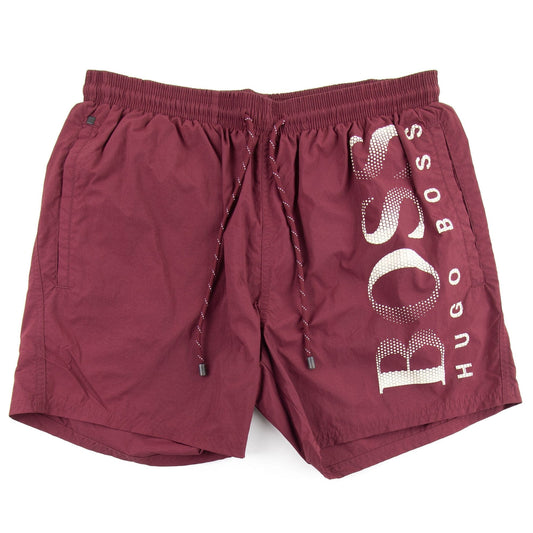 Hugo Boss Octopus Swim Shorts Burgundy