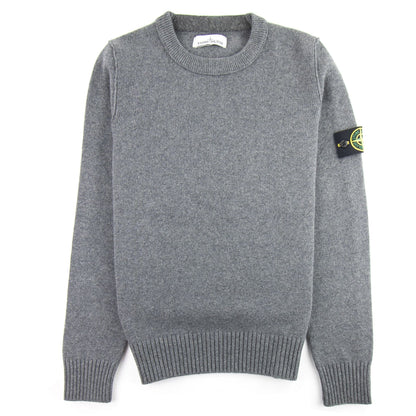 Stone Island Knitted Crew Neck Jumper Dark Grey