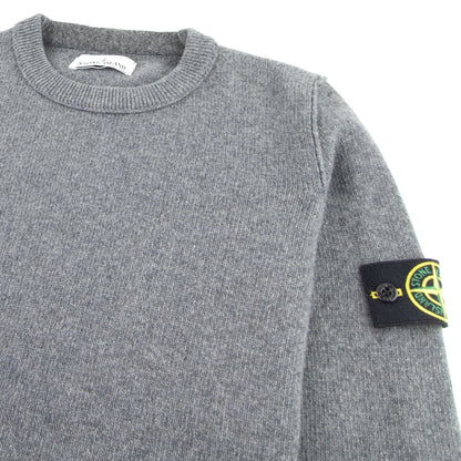 Stone Island Knitted Crew Neck Jumper Dark Grey